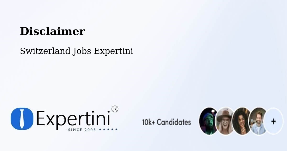 Disclaimer – Les Avanchets - Switzerland Jobs Expertini